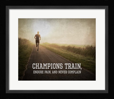 Framed Champions Train Man Color Print