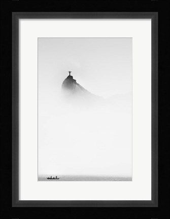 Framed Cristo In The Mist Print