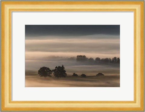 Framed Dense Fog Over The Moos Print