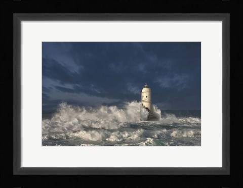 Framed Faro Di Mangiabarche(Calasetta-Sardegna) Print