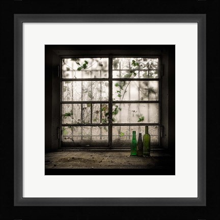 Framed Still-Life With Glass Bottle Print
