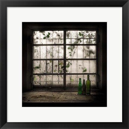 Framed Still-Life With Glass Bottle Print