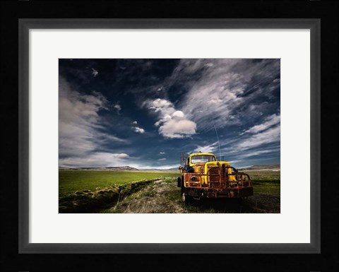 Framed Yellow Truck Print