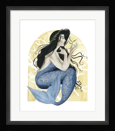 Framed Deco Mermaid IV Print