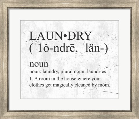 Framed Laundry Definition Print