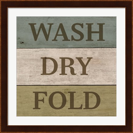 Framed Wash Dry Fold Painted Wood Print