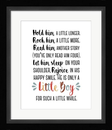 Framed Hold Him A Little Longer Red Palette Print