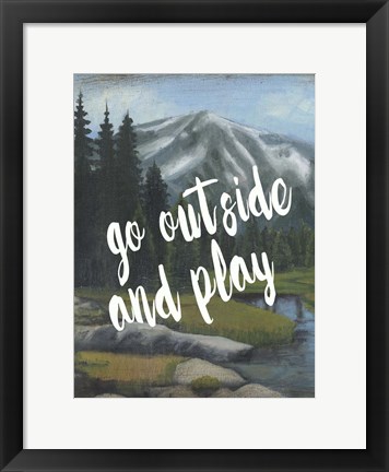 Framed Adventure Typography I Print