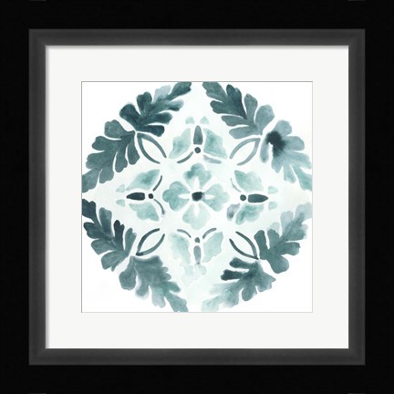 Framed Aqua Medallions III Print