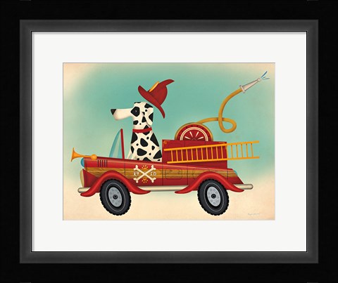 Framed K9 Fire Department Print