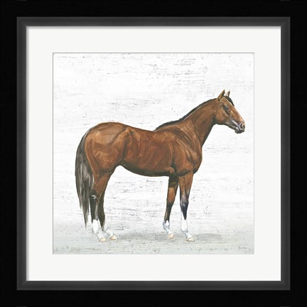 Framed Natural Charm I Sq on Wood Print