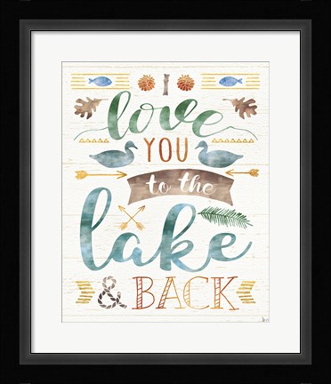 Framed Lake Love II Print