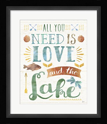 Framed Lake Love I Print