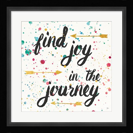 Framed Think Happy I Print