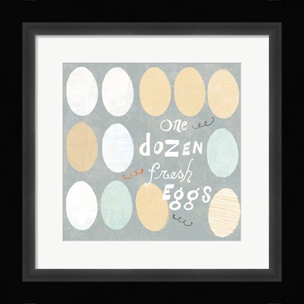 Framed Fresh Eggs IV Print