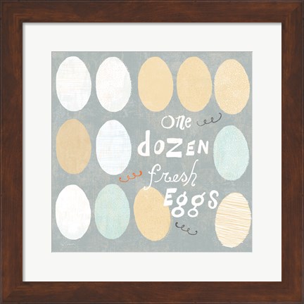 Framed Fresh Eggs IV Print