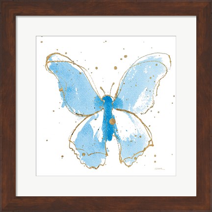 Framed Gilded Butterflies II Print
