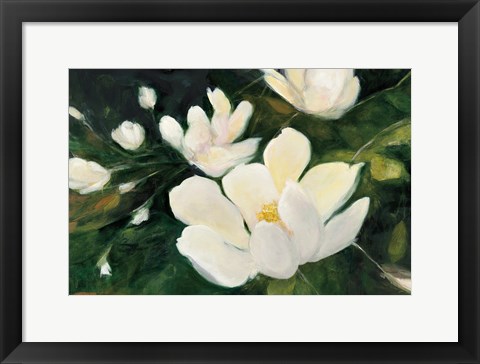 Framed Magnolia Blooms No Petal Print