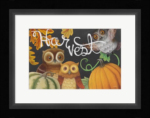 Framed Harvest Owl IV Print
