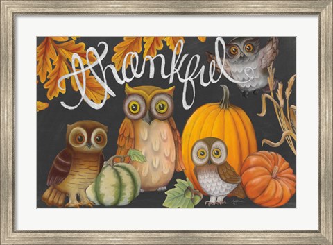 Framed Harvest Owl III Print