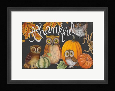 Framed Harvest Owl III Print
