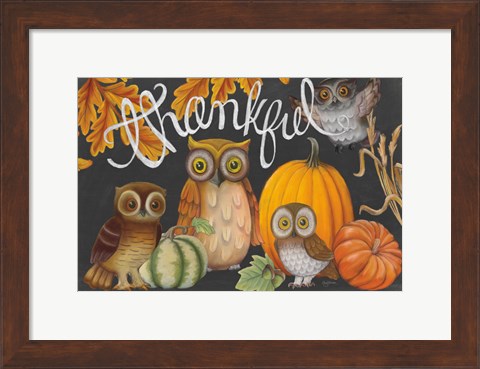 Framed Harvest Owl III Print