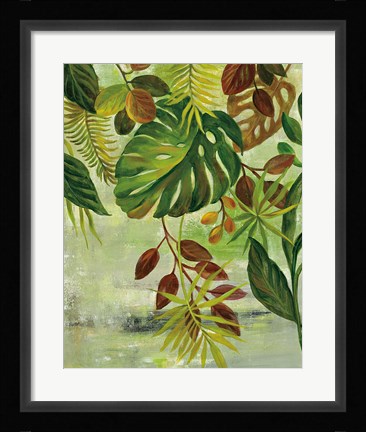 Framed Tropical Greenery II Print