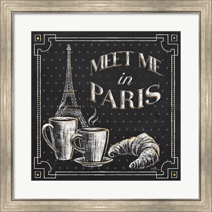 Framed Vive Paris VIII Print