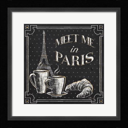 Framed Vive Paris VIII Print