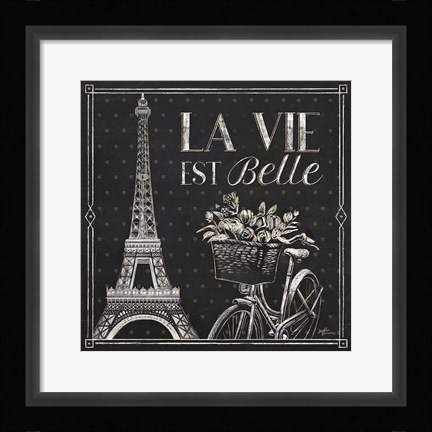 Framed Vive Paris VI Print