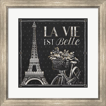 Framed Vive Paris VI Print