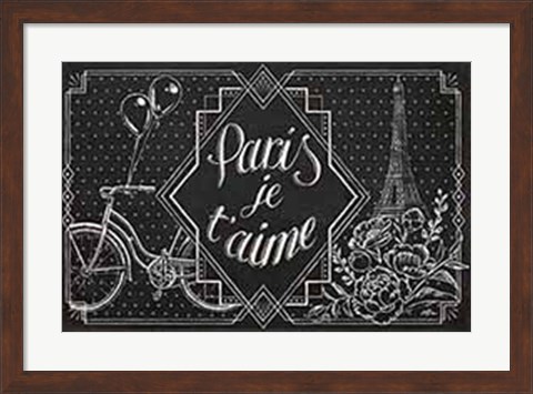 Framed Vive Paris III Print