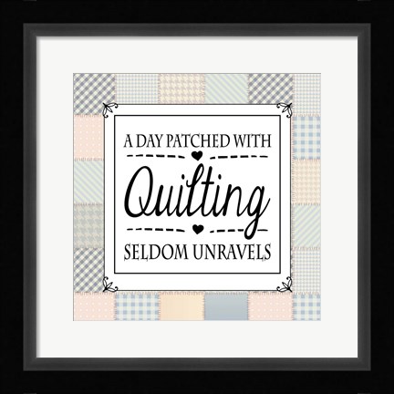 Framed Day Patched With Quilting - Square Patchwork Print