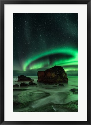 Framed Aurora, Uttakleiv Print