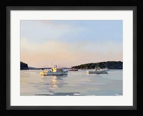 Framed Peaceful Harbor I Print