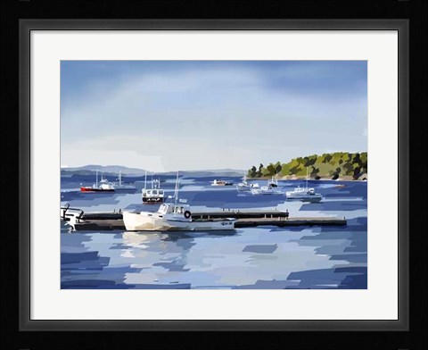 Framed Peaceful Harbor II Print
