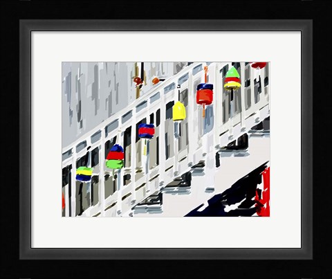 Framed Vibrant Buoys IV Print