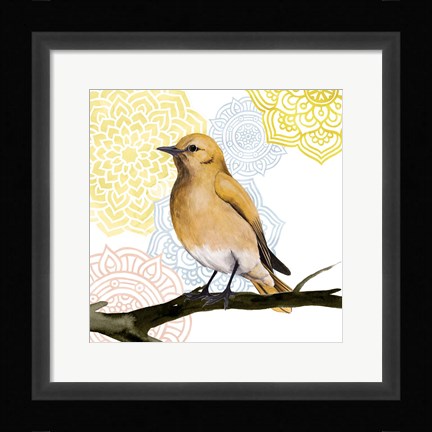 Framed Mandala Bird II Print