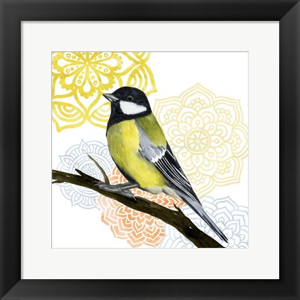 Framed Mandala Bird III Print