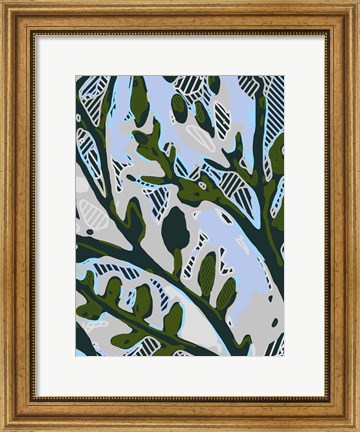 Framed Abstract Tree Limbs II Print