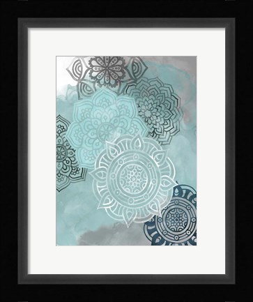 Framed Ink Blot Mandala II Print