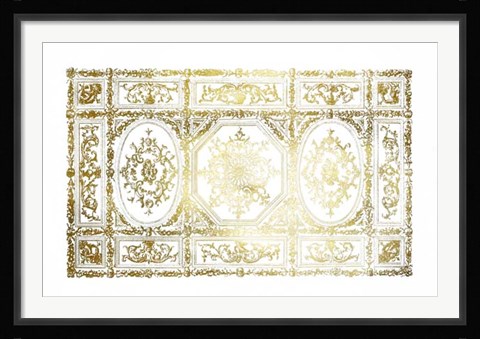 Framed Gold Foil Ceiling Design Print