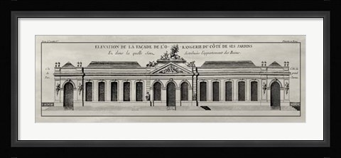 Framed Elevation De La Facade I Print