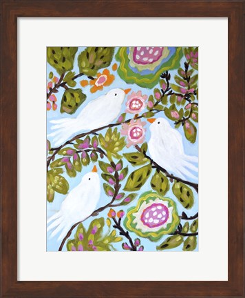 Framed Sweet Love Birds I Print