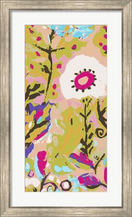 Framed Pink Boho Floral II Print