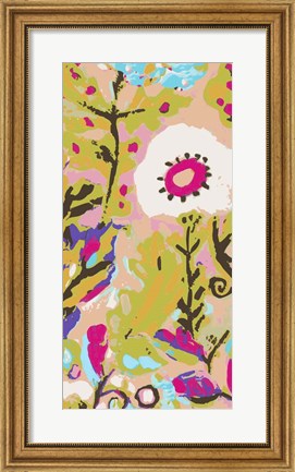 Framed Pink Boho Floral II Print