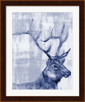 Framed Indigo Elk Print
