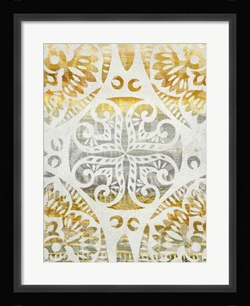 Framed Tapestry Rosette I Print