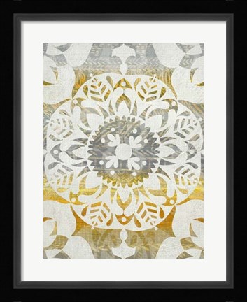 Framed Tapestry Rosette II Print