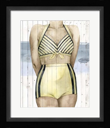 Framed Bygone Bathers III Print
